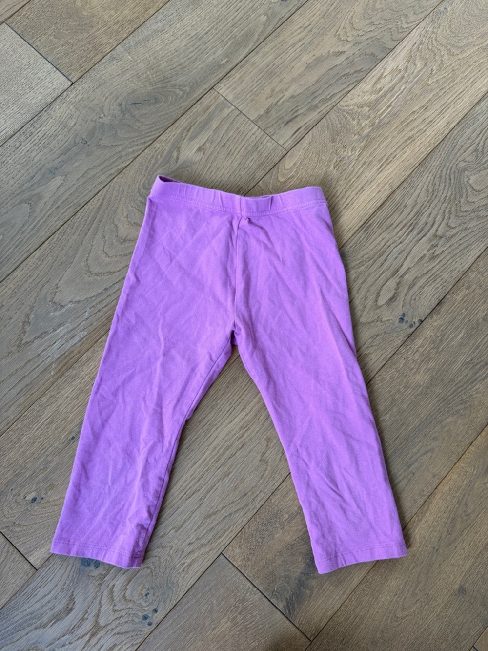 EUC Kids Purple Stretch Cotton Capri Leggings